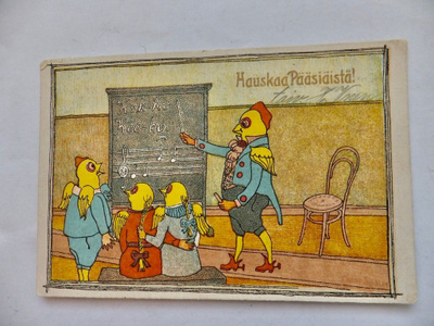 VANHA Postikortti Pääsiäiskortti 1919 HIENO