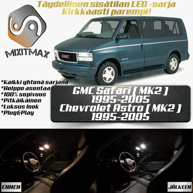 GMC Safari (MK2) Sisätilan LED-sarja 18-osainen