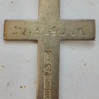 VANHA Riipus Kaularisti Risti Hopeaa 1939 - pikkukuva 2