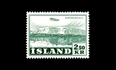 Islanti 279 ** Lentoposti 2,50 kr (1952)