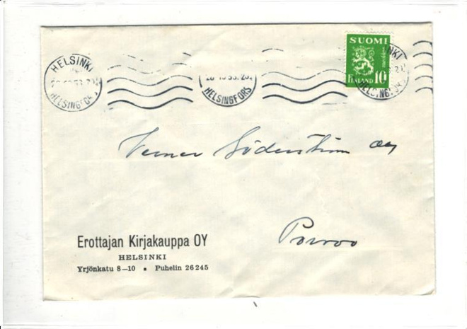 FIRMAKUORI HELSINKI EROTTAJAN KIRJAK.