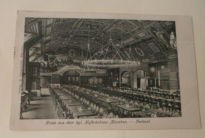 München, Hofbräuhaus, vanha mv pk, p. 1909