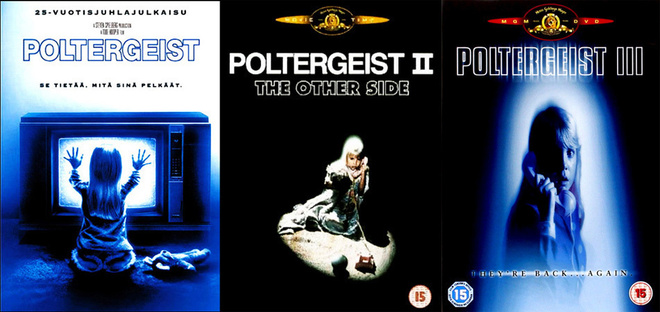 Poltergeist leffat 1-4, Steven Spielberg, Tobe Hooper 4xDVD