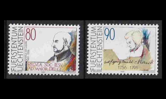 Liechtenstein 1013-4 ** Mozart (1991)