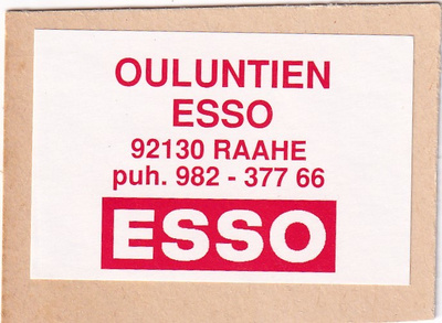 Raahe, Ouluntien  ESSO.      b436
