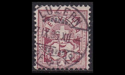 Sveitsi 52 o Risti 5 C Luzern x7.9.96 (1882)