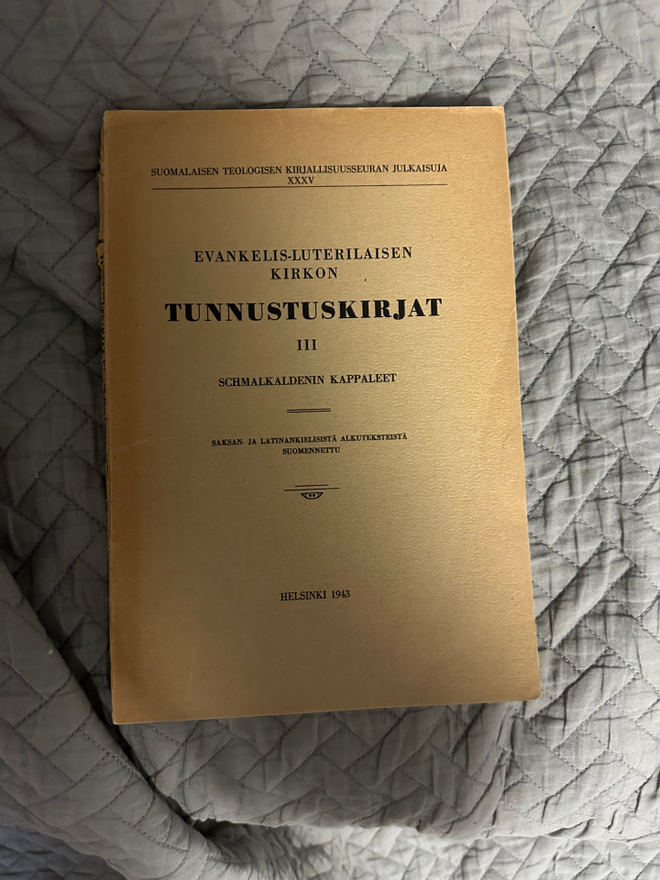 Luterilaiset tunnustuskirjat III - Schmalkadenin kappaleet