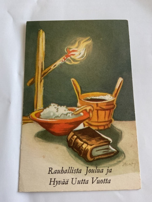 Postikortti 1954, sign.