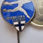 VANHA Merkki Interflora Fleurop Suomen Lippu KAUNIS - pikkukuva 1