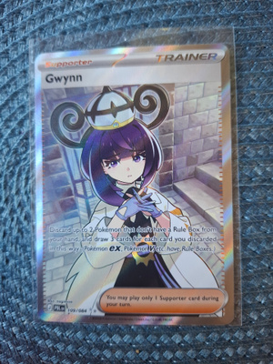 Pokémon-kortti: Gwynn (Full Art Trainer) – Pitch Black 109/0