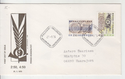 FDC 1976 4.5 ja 2.5 mk.
