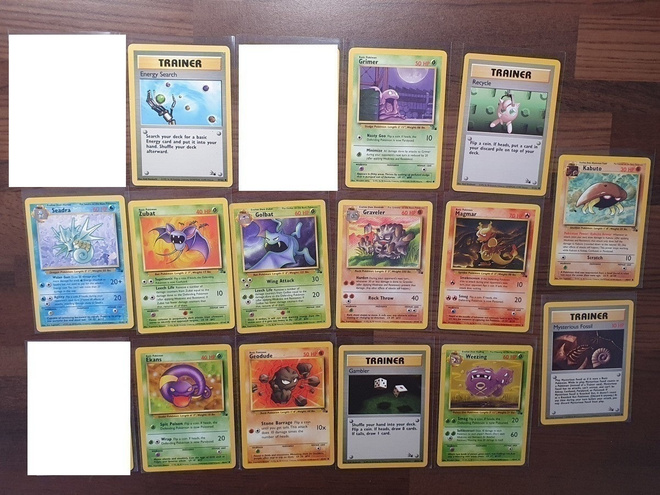 Pokemon Fossil kortteja Yksittäin myynnissä
