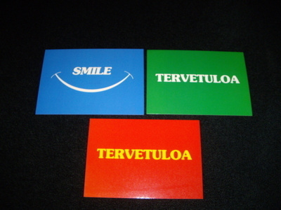 Postikortti 3 kpl TERVETULOA ja SMILE