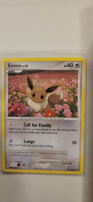 Eevee #62 Pokemon Majestic Dawn card common