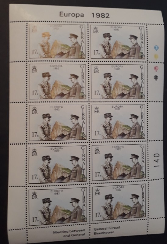 Gibraltar 1982 - Europa CEPT 17p arkki ++