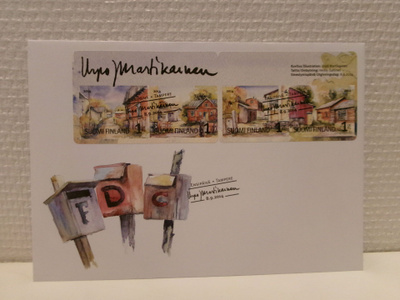 FDC- ensipäiväkuori - Syksyisiä pihapiirejä - 2014