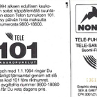 D31 30 MK 101-KAUKOPUHELUT II TELE PUHELUKORTTI - pikkukuva 2
