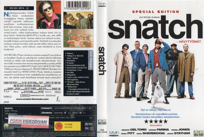Snatch-Hävyttömät	(4 729)	K	-FI-	DVD	suomik.		brad pitt	2000
