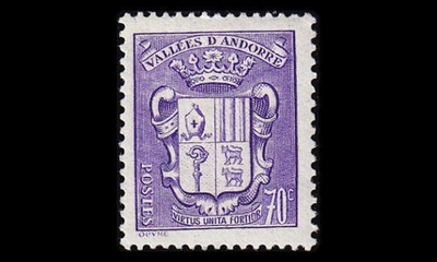 Andorra Fr 87 ** Vaakuna 70 C (1942)