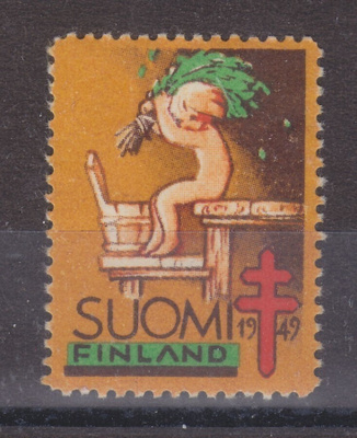 1949 TUB joulumerkki postituoreena.