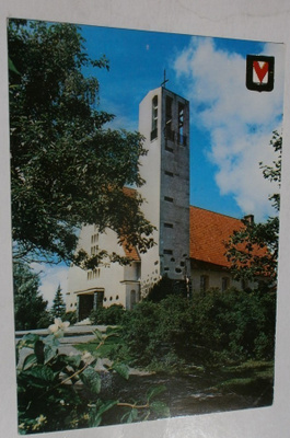 Viiala, kirkko + vaakuna, väripk, ei p.