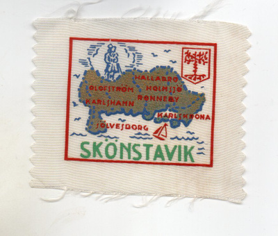 Ruotsi:  Skönstavik (matkailu/hihamerkki, kangasta)