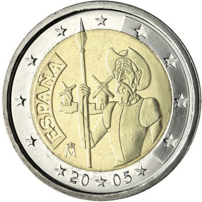 Espanja 2005 2 € Don Quijote UNC