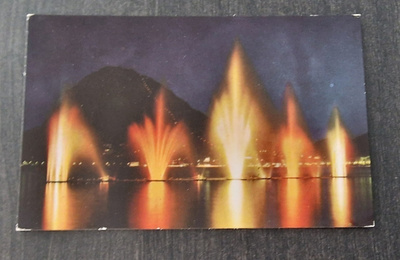 Lugano di notte, kulkematon postikortti