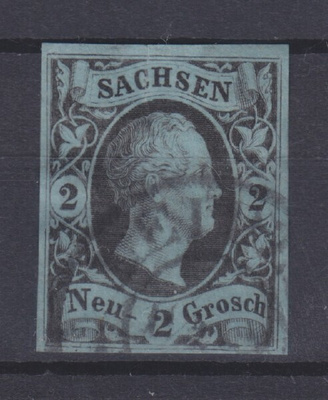 Saksa Reich Saksi 1851 Mi 5 Mi 90€