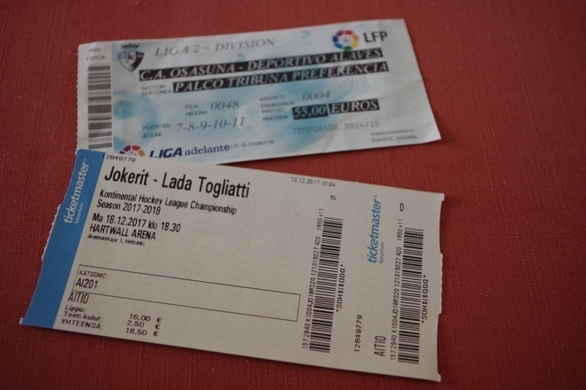 Pääsyliput Jokerit ja Espanjan futis