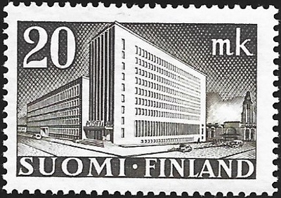 1945 M-30 Postit 20 mk ruskeanharmaa ** Lape 302 c VSP Lm6