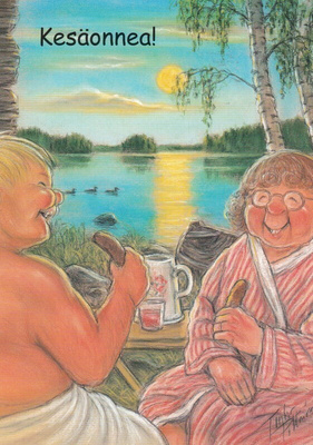 TERHO PELTONIEMI - ISÄNTÄ JA EMÄNTÄ SYÖVÄT MAKKARAA