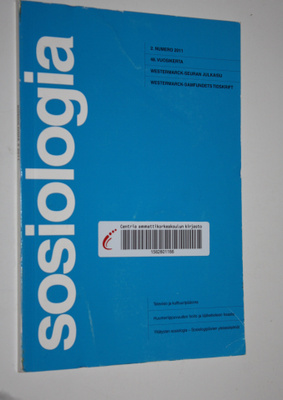 Sosiologia 2/2011 : Westermarck-seuran julkaisu