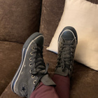 Converse unisex tummanharmaat nahkatennarit koko 36,5 - pikkukuva 1