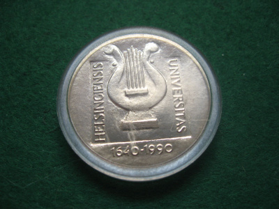 100 mk hopea juhlaraha Helsingin Yliopisto - 1990