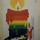 Mykkänen: Kynttilää maalaava tonttu, p. 1980 + Tubi-joulum. - pikkukuva 1