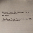 HERMANN HESSE: RIIKINKUKKOKEHRÄÄJÄ JA MUITA KERTOMUKSIA - pikkukuva 2