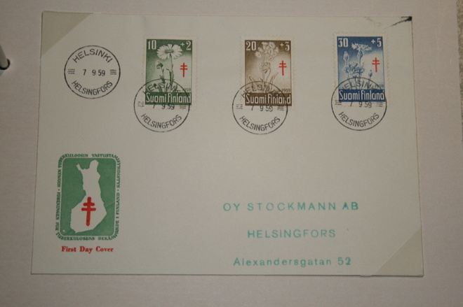FDC kuori 7.9.1959 tuberkuloosi