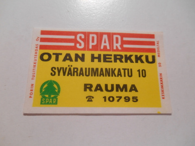 TT Etiketti SPAR Otan Herkku Rauma