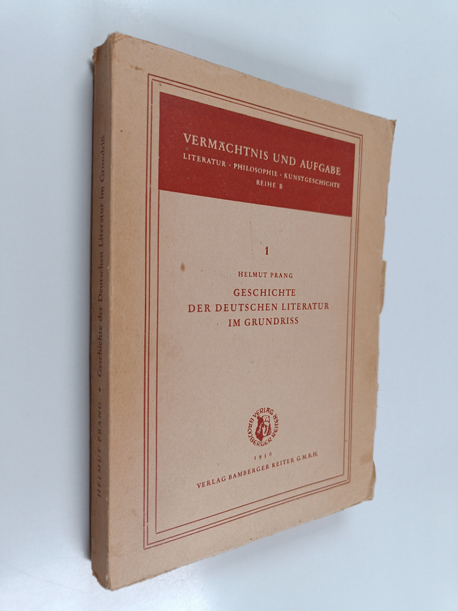 Helmut Prang : Geschichte der deutschen Literatur im Grun...