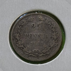 25 PENNIÄ 1901 Hopeaa, rahakehyksessä - pikkukuva 1