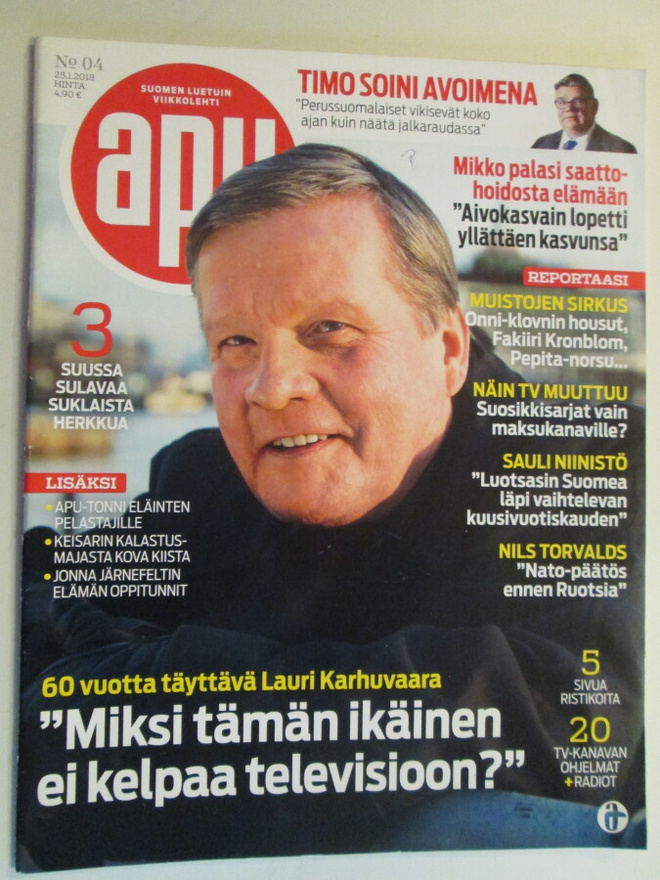 APU LEHTI 4 / 2018 VIIKKOLEHTI SISÄLLYSLUETTELOT KUVISSA