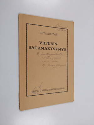 Otto-I. Meurman : Viipurin satamakysymys