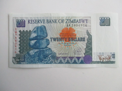 ZIMBABWE 20 DOLLARS 1997 (K11-6)
