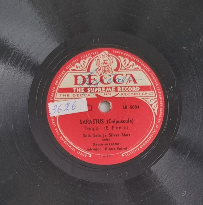 Savikiekko 1948 - Juho Sala - Decca SD 5004