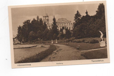 HÄMEENLINNA 1920-luvulla: Aulangon rantaa patsaineen