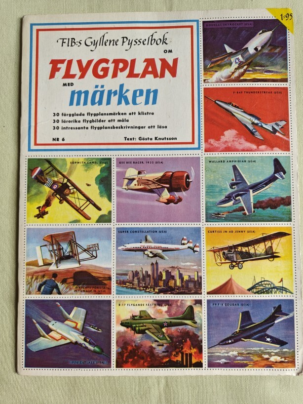 FLYGPLAN MED MÄRKEN kultaiset askartelukirjat