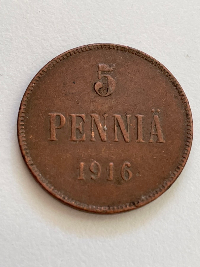 5 penniä 1916