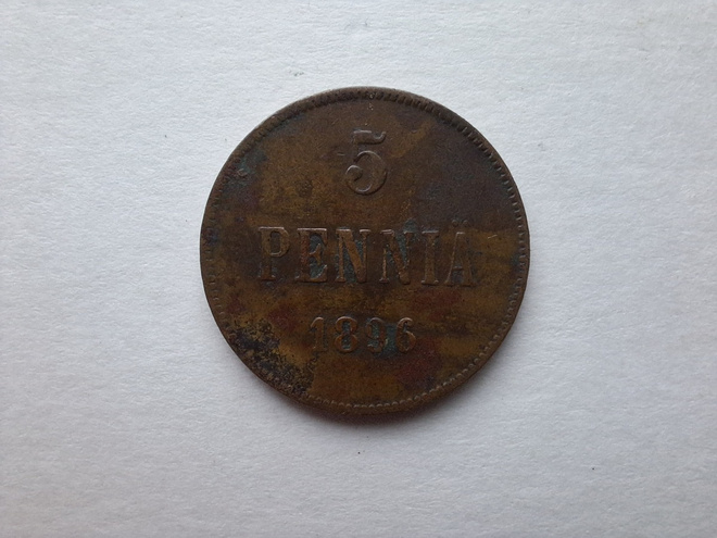 5 PENNIÄ 1896