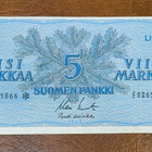 5 markkaa v. 1963 Litt.A, F-tähti, vain 75 000 kpl - pikkukuva 1